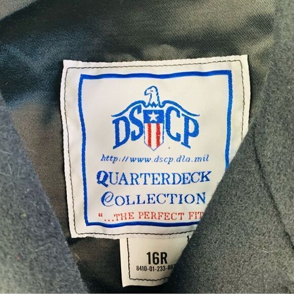 DSCP Quarterdeck Collection Black Wool Pea Jacket - Picture 2 of 4